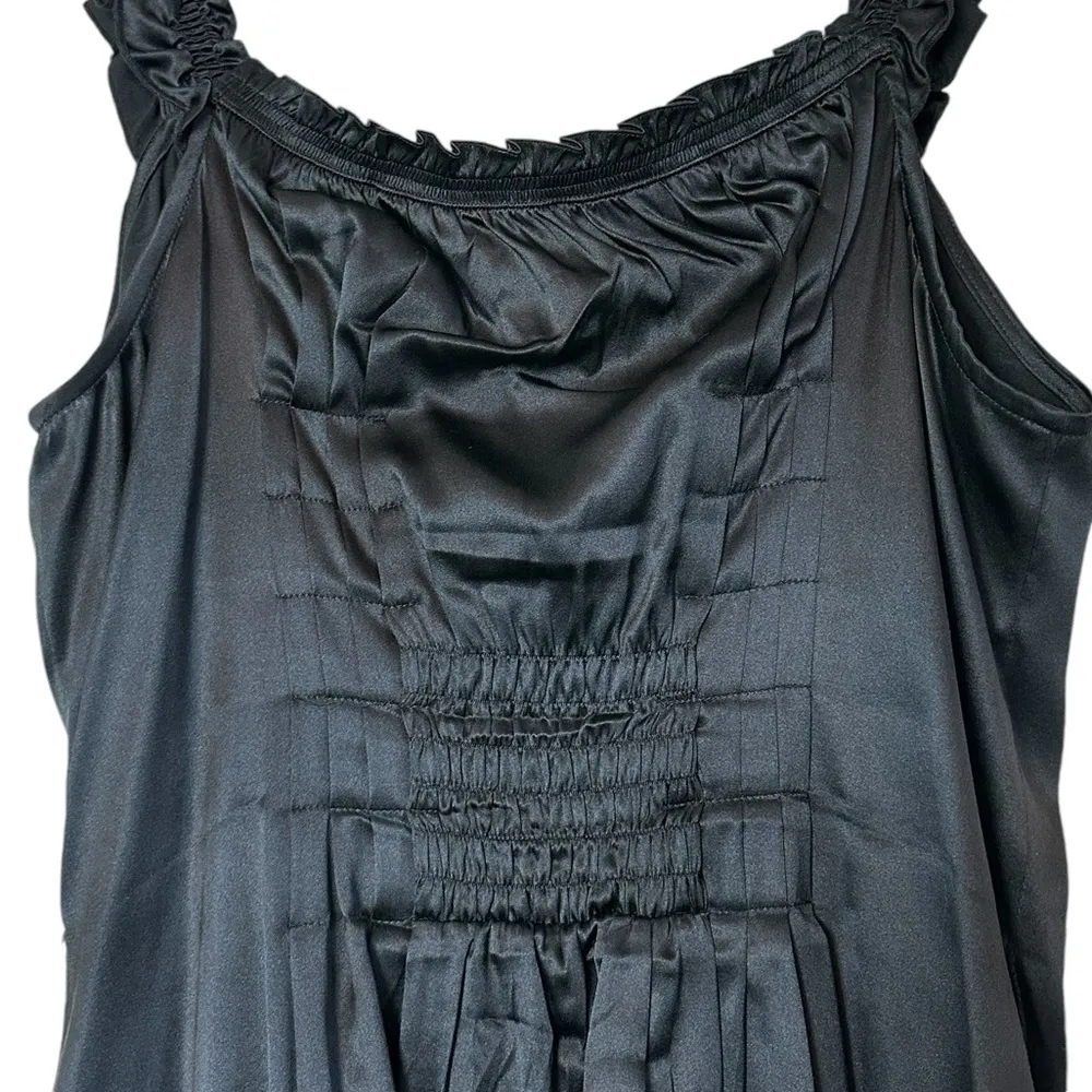 Vintage Y2K INC International Black Silk Corset Top WhimsiGoth Witchy Size M Size M - Image 8