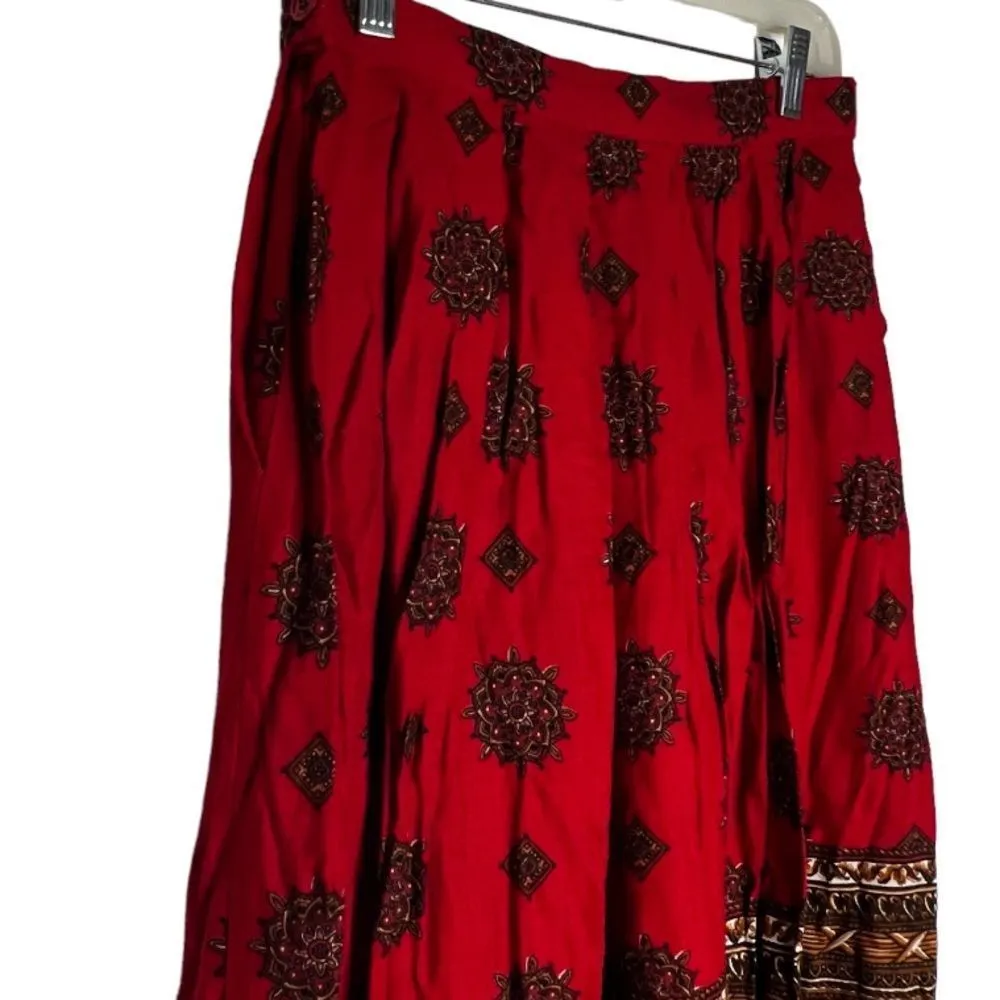 Vintage Koret Petites Skirt‎ Red Size 12P - Image 5