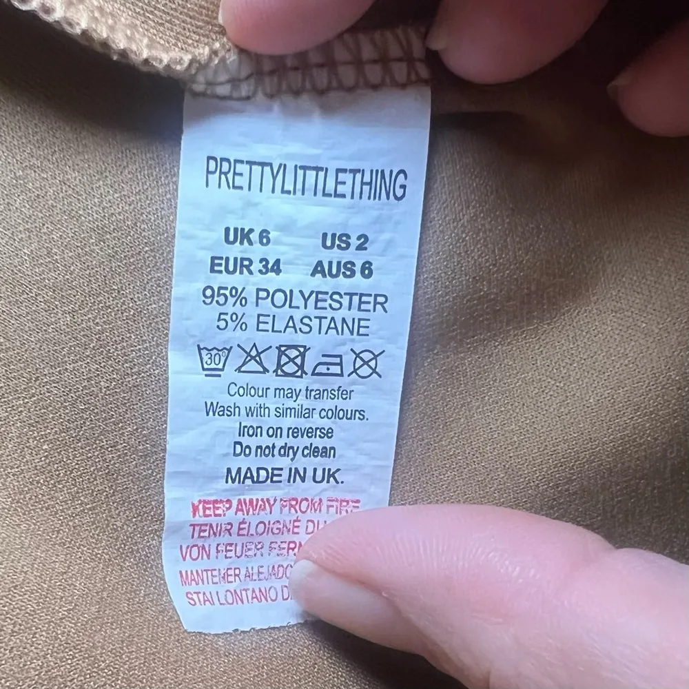 Pretty Little Thing Pretty Little Things Longline Camel Tan Open Front Blazer Size 2 Fall - Image 7