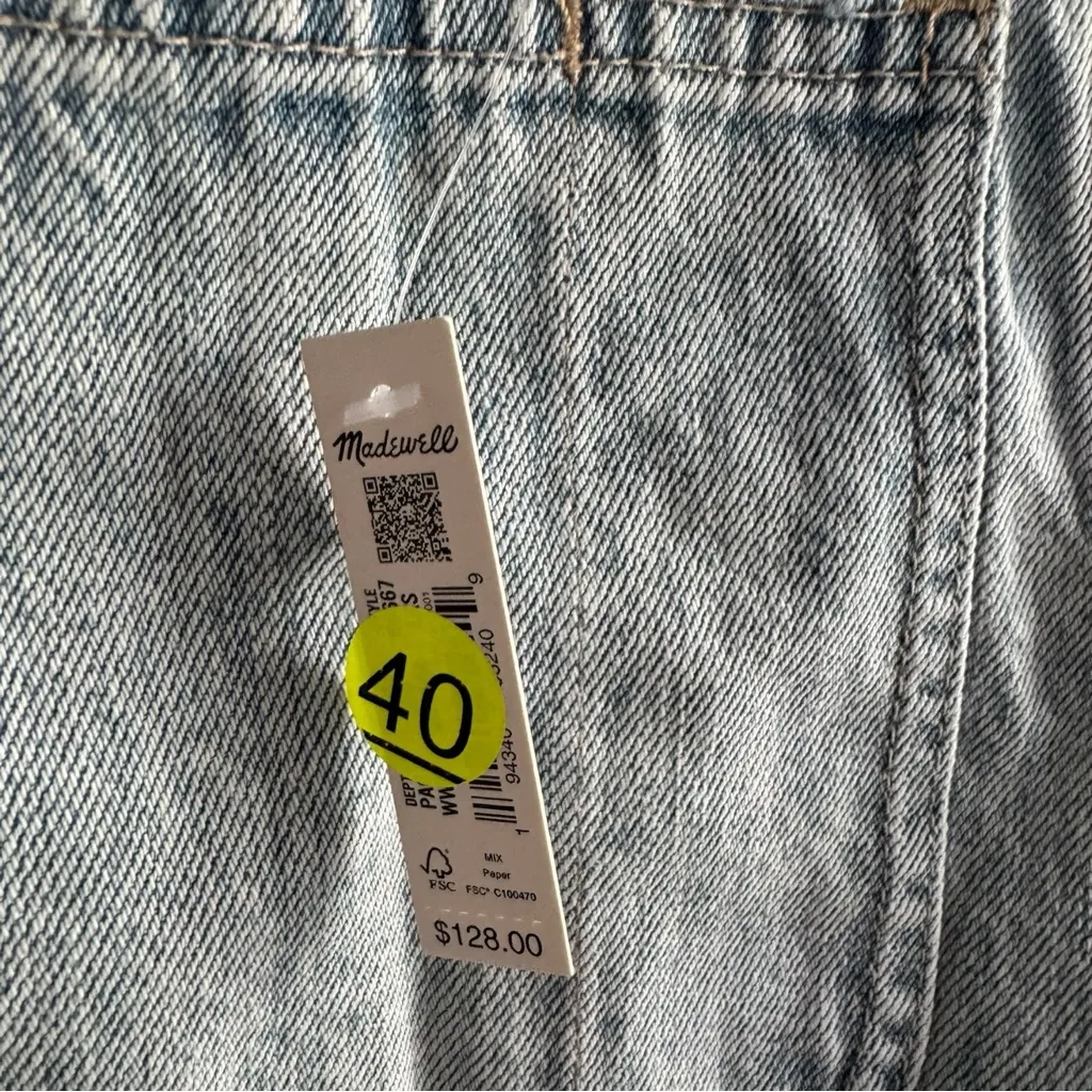 Madewell Corsica Short XXS Overalls in Wardell Wash Light Denim‎ - Image 7