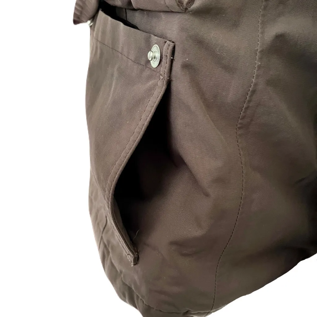 Lands End Brown Quilt Lined Utility Coat, Size S - Image 5