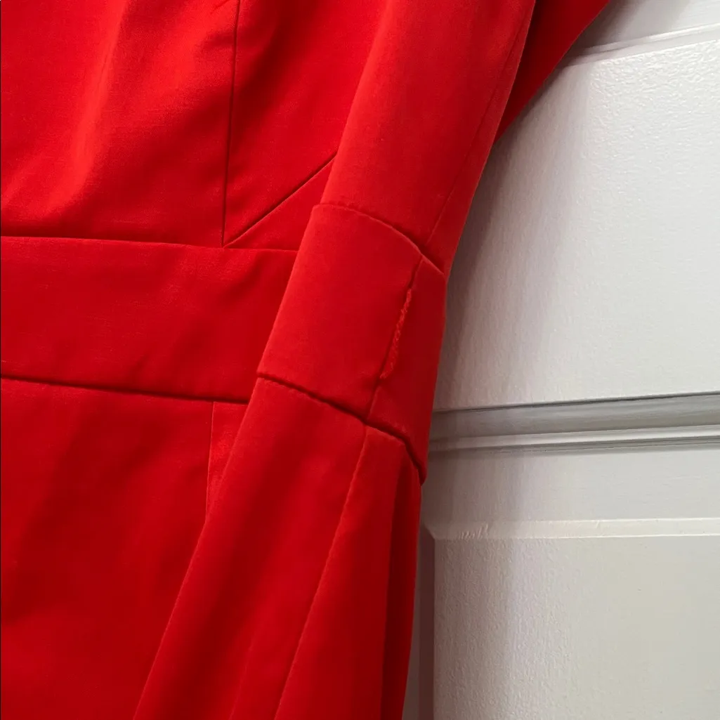 H&M Cherry Red Satin Strapless Mini Dress w/ Sweetheart Neckline - Size 8 - Image 6