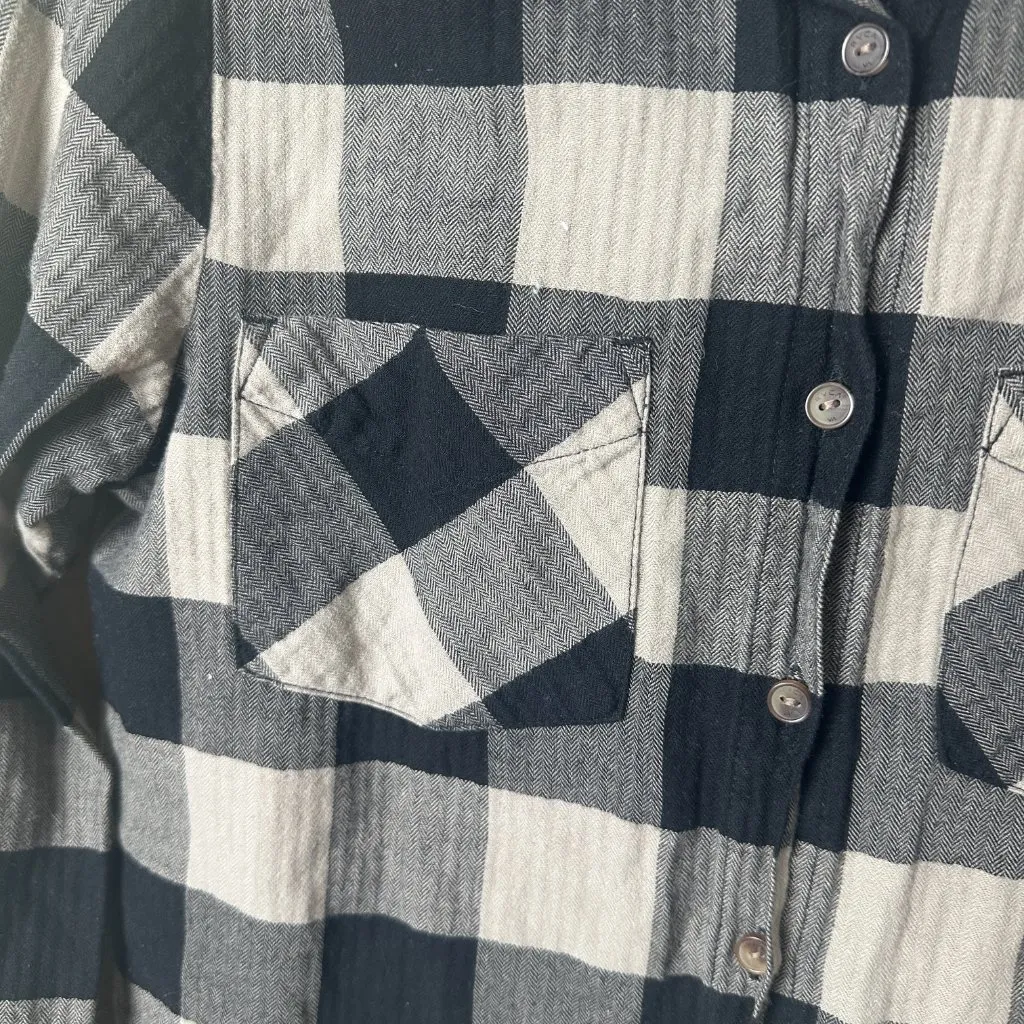 RVCA Buffalo Check Plaid Button Up Shirt Size Small - Image 3