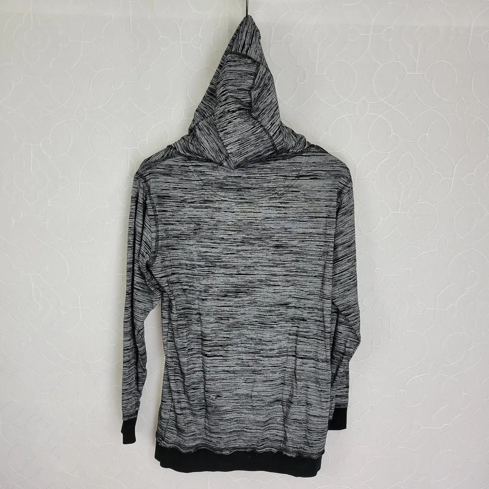 Cabela's Womens Sweatshirt Size M Gray Button Hooded Drawstring Pullover - Image 4