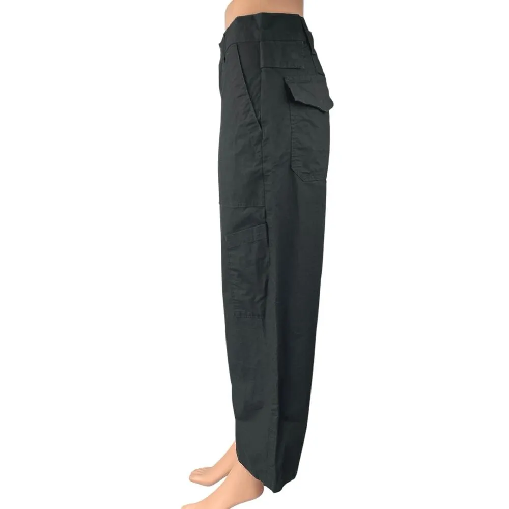 Agolde Women's Black High Waisted Utility Cropped Wide Leg Denim Jeans Size 25 - Image 2