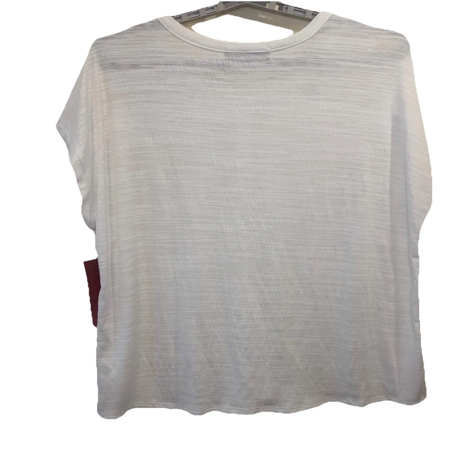 Love scarlette Women White Dove lace inset short‎ cap sleeve top size 2X - Image 6