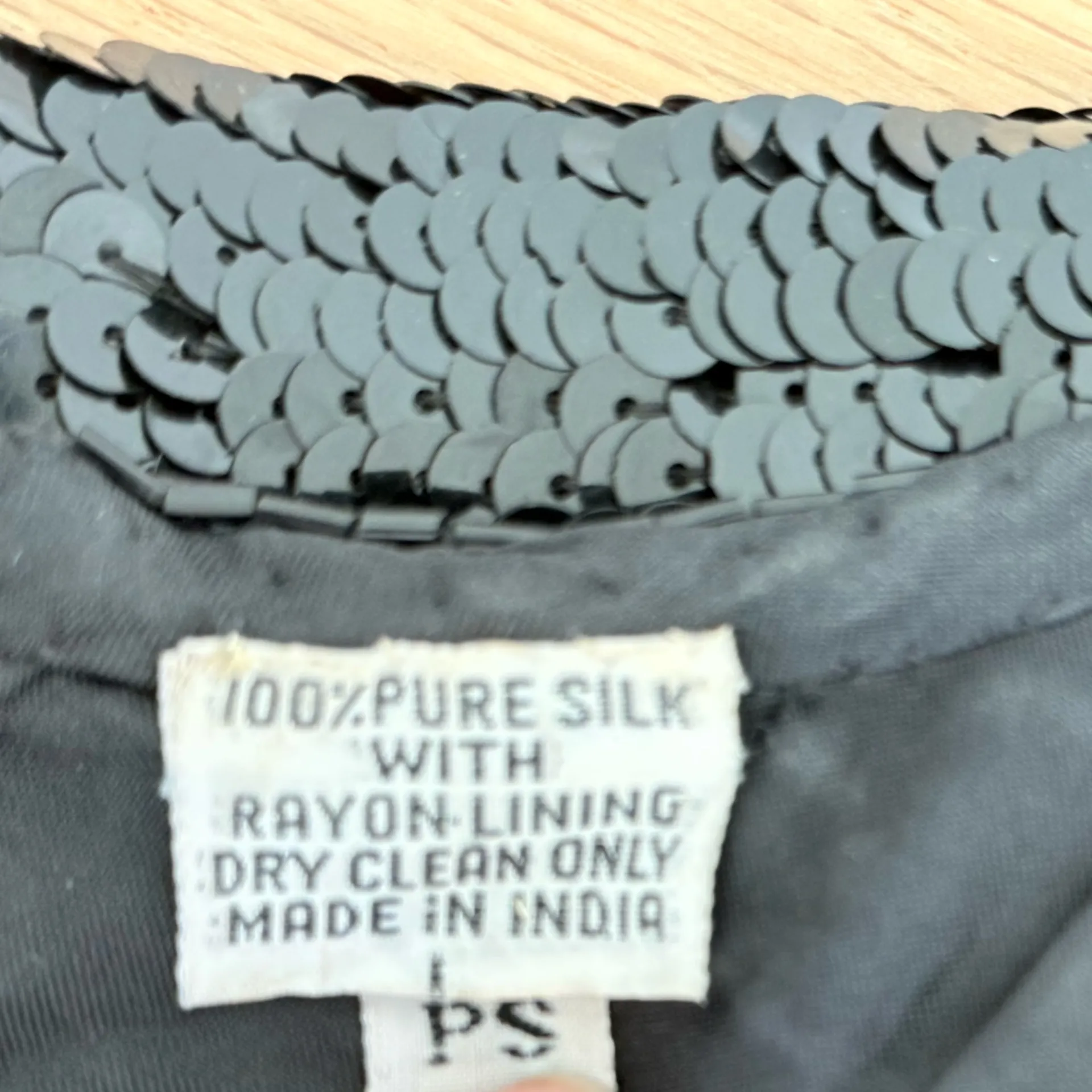 🖤 Laurence Kazar New York Vintage Sequin Silk Dress (Petite Small) - Image 9