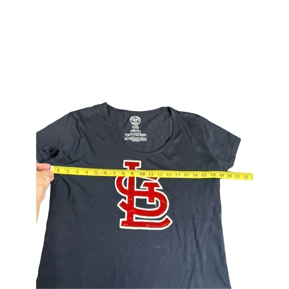 '47 Brand Women's Scoop Short Sleeve Scrum Tee Shirt - MLB Ladies T-Shirt Sz L p - Image 5