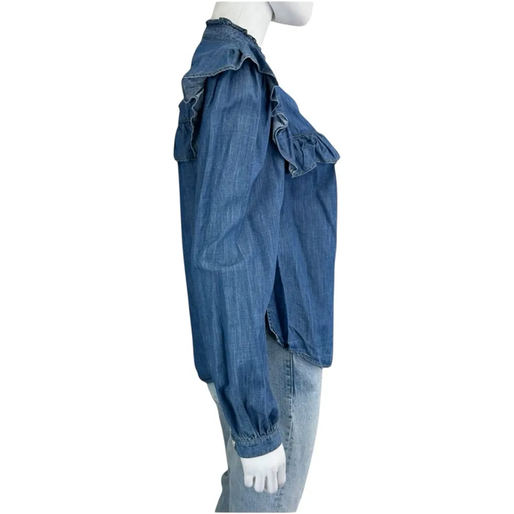 Veronica Beard  Blue Denim Button-down Size 2 - Image 2