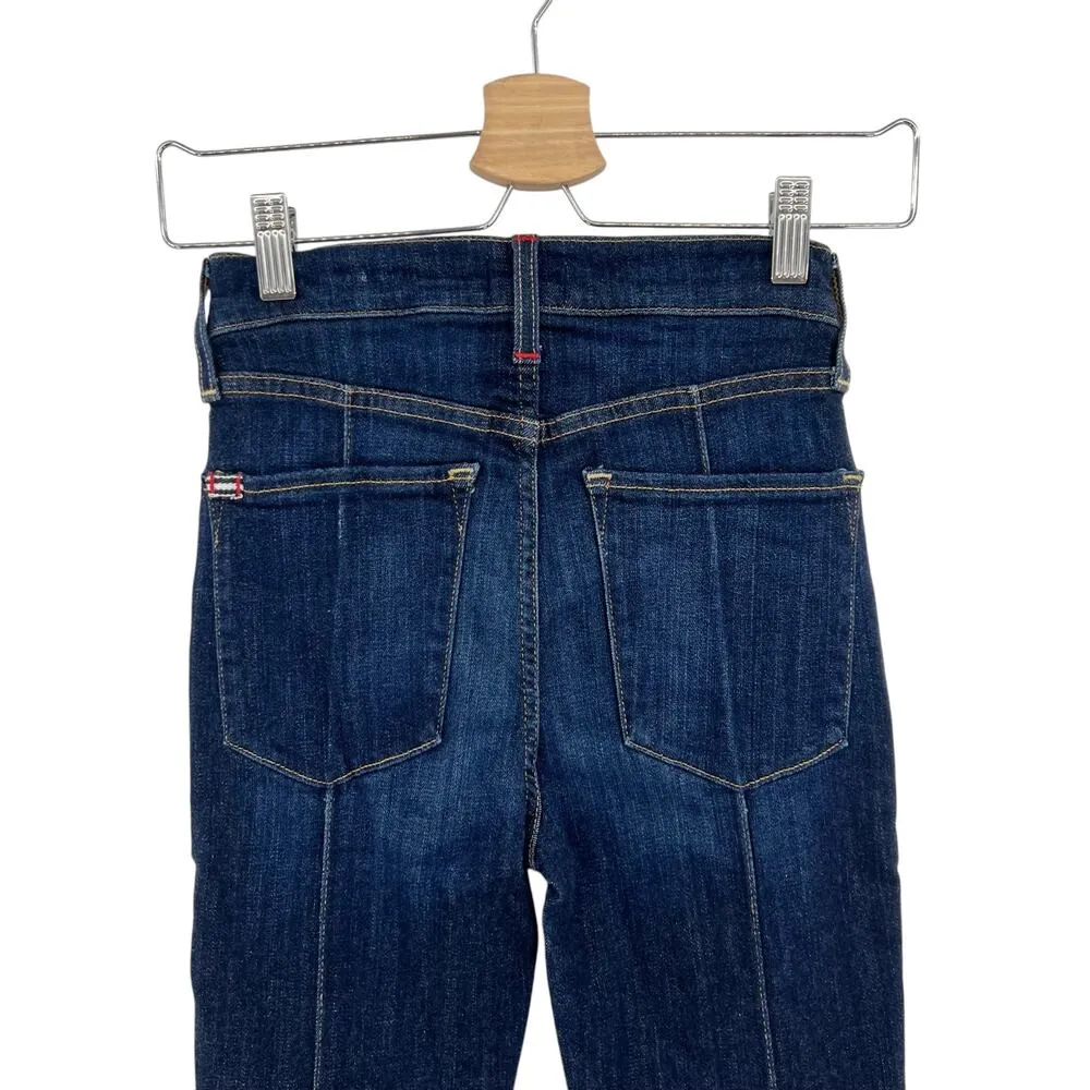 Alice + Olivia Good High Rise Skinny Jeans Pintuck Dream On Dark Blue Size 24‎ - Image 9