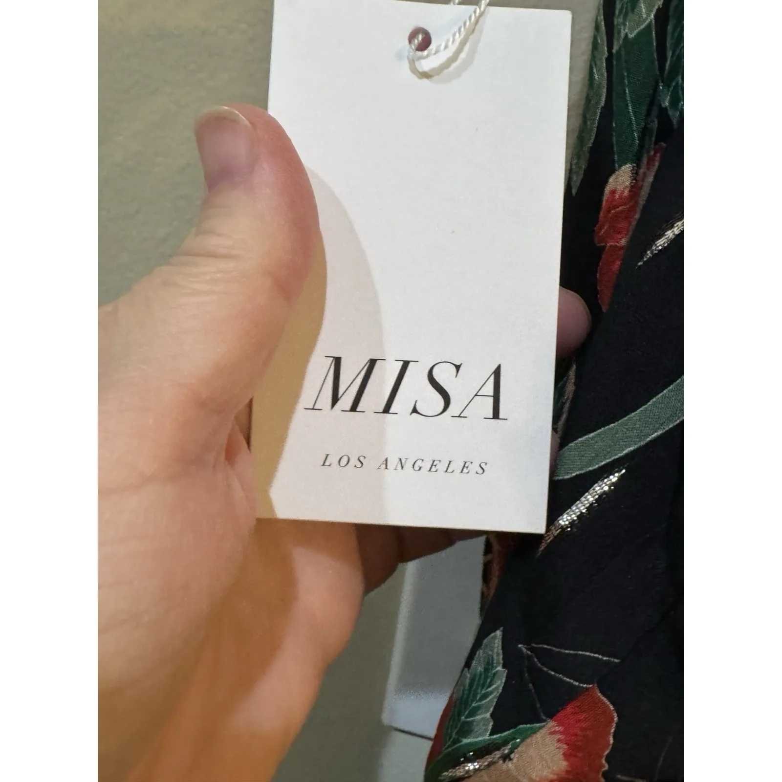 NEW MISA Halter Kora Floral Jumpsuit with Pockets Black Size‎ XS retail $470 - Image 7