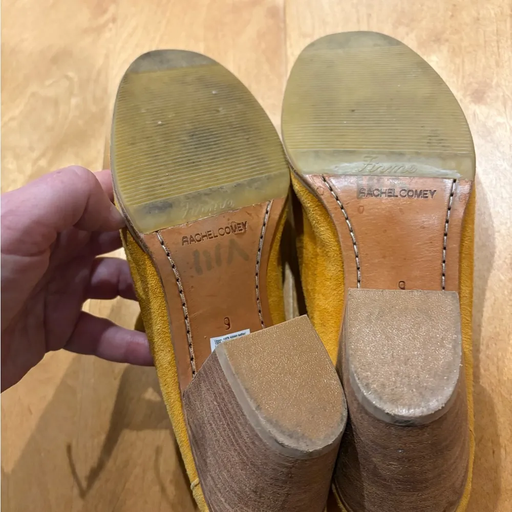 Anthropologie Rachel Comey Mars mules suede sz 8 dark yellow - Image 7
