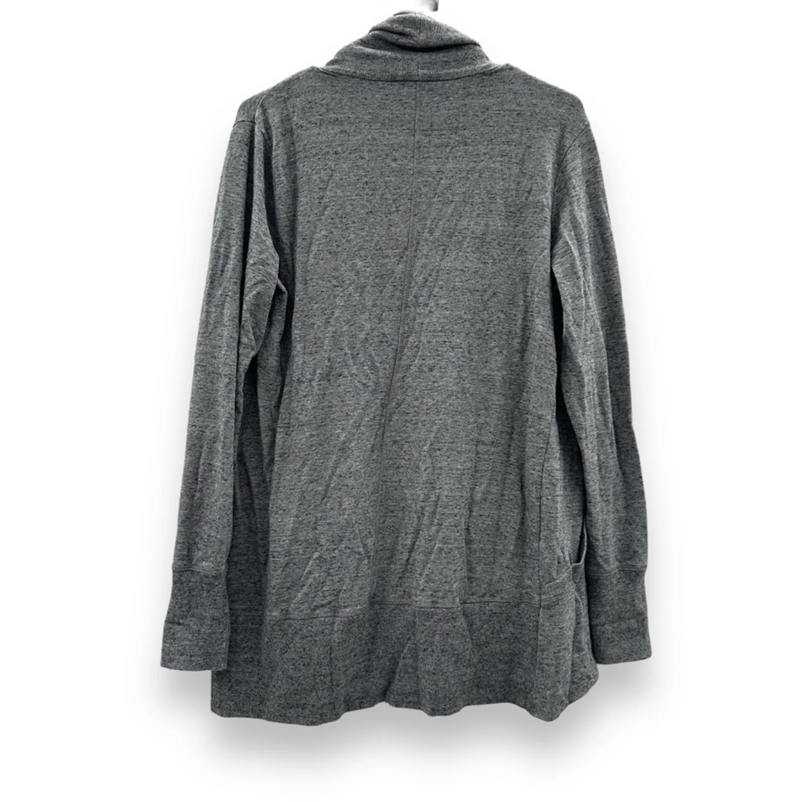 Athleta Pranayama Restore Rib Wrap Long Sleeve Cardigan in Charcoal Grey Sz M‎ - Image 6