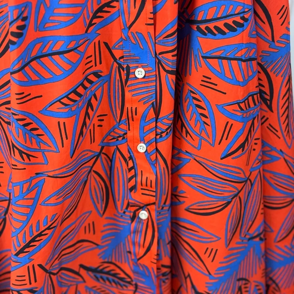 Alexis xTarget Women's Tropical Leaf Short Sleeve Shirt Dress Shirtdress XS. C31 - Image 5