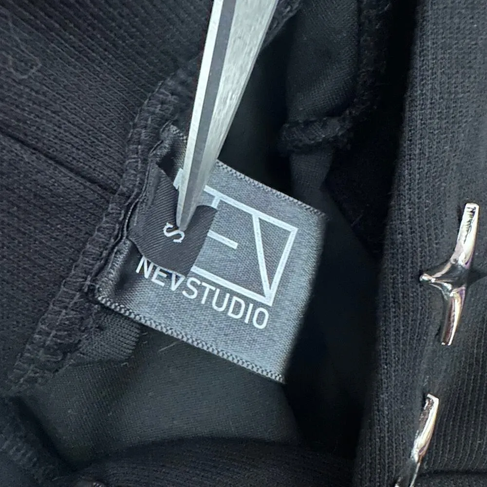 Nevstudio Spider Black Starburst Street Goth Punk Small Cotton Hoodie Sweatshirt - Image 9