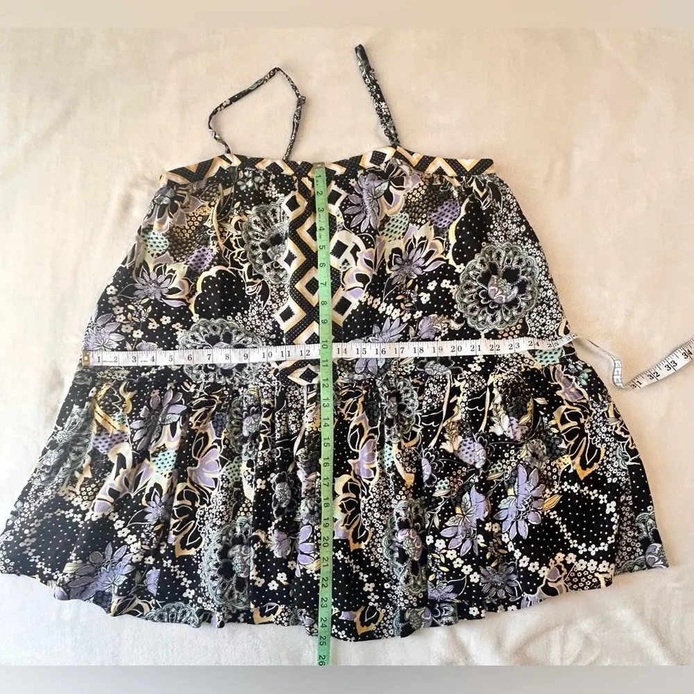 Free People Black and White Spaghetti Strap Mini Sundress - Image 8