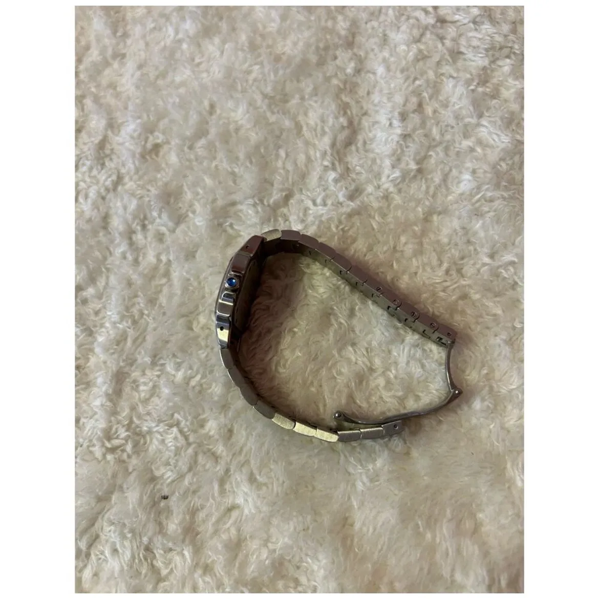 CARTIER SANTOS‎ WATCH Silver/Blue Water Repelant / Stainless Steel 40MM - Image 3