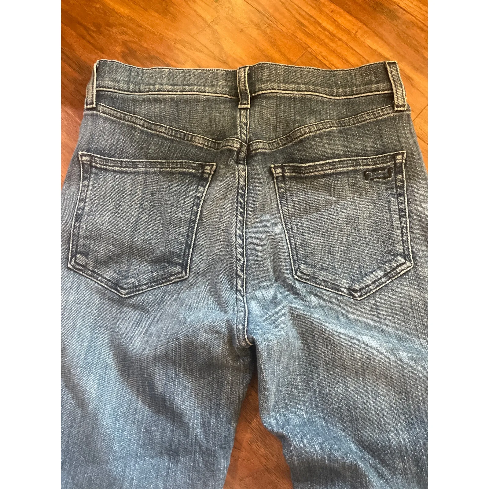 AYR The Bomb Pop Jeans SUSTAINABLE FASHION Size 28 S Frayed Hem Mid High Rise - Image 8