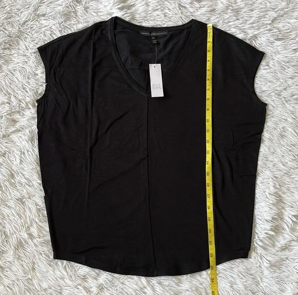 Whitehouse black Market short sleeve V neck Jetsetter Tee black size XXS - Image 8