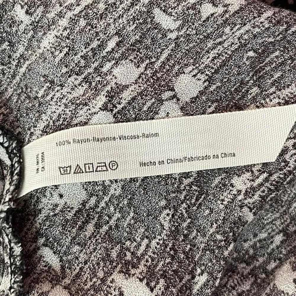 Free People Dress Womens Small Blue Black Onyx Printed Small Talk Mini Edgy Rock - Image 6