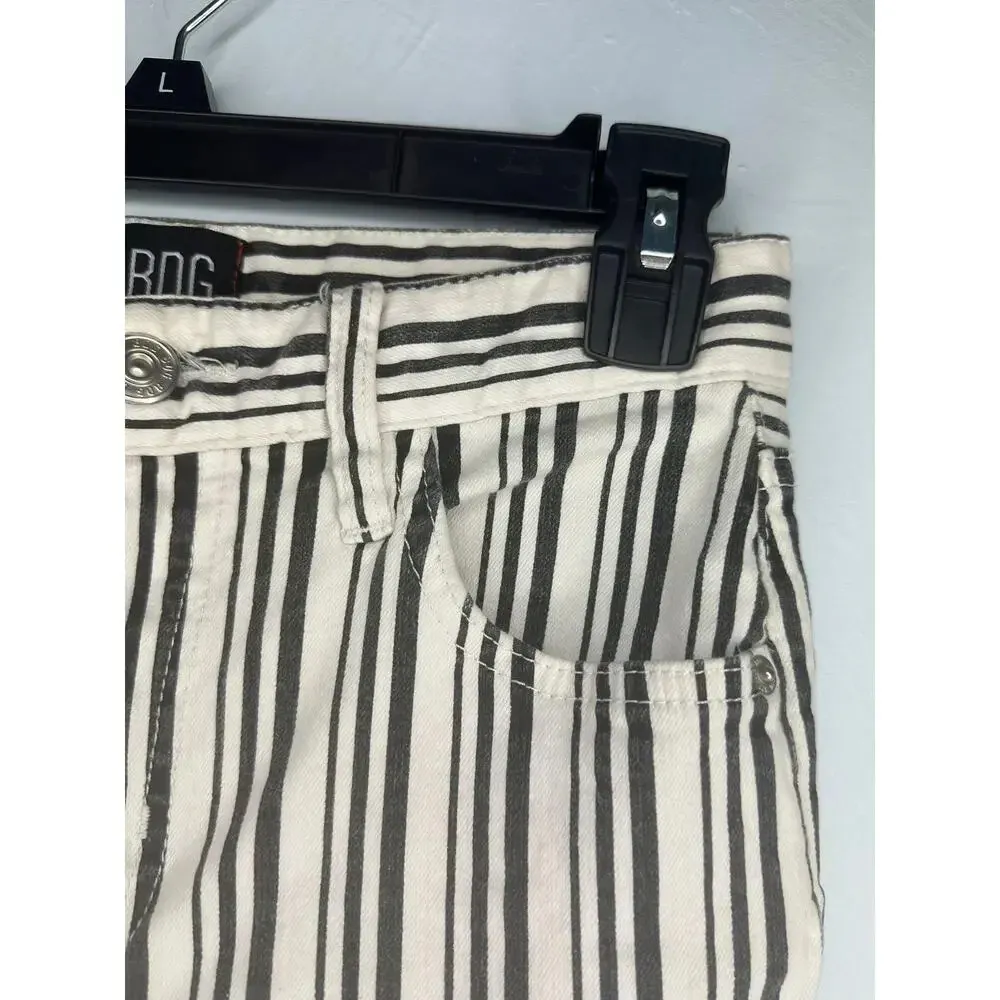 BDG Urban Outfitters Jeans Size 27 Blue Cream Striped Cropped Stretch Denim - Image 3