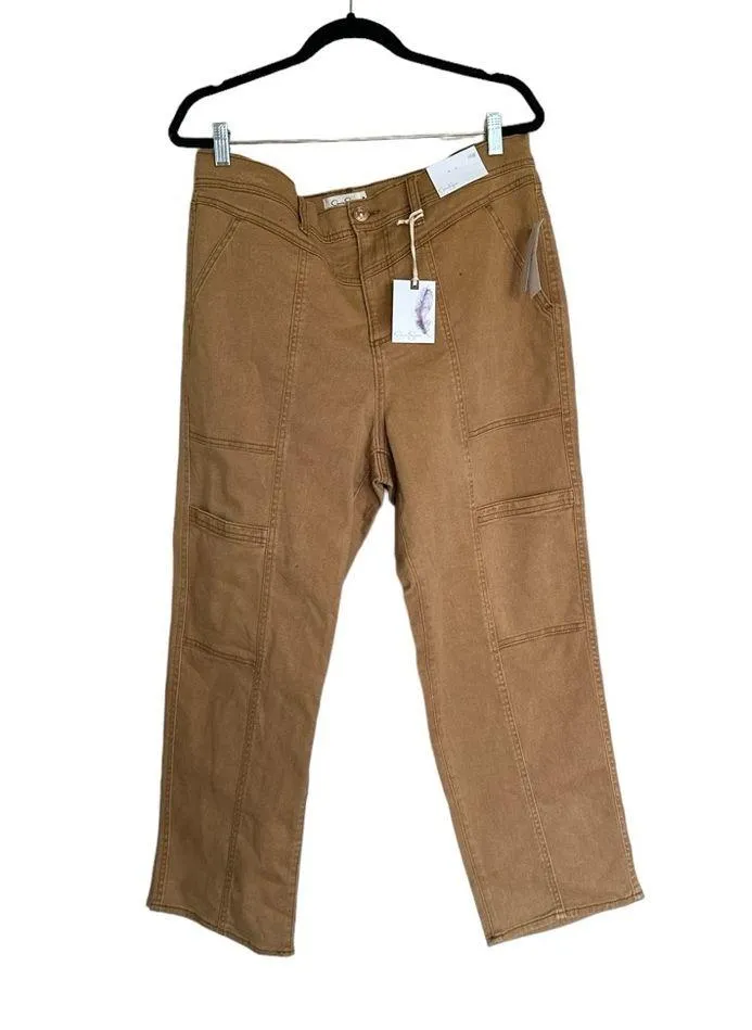 NWT Jessica Simpsons Straight Cargo Ankle in Bone Brown SZ-14W - Image 8