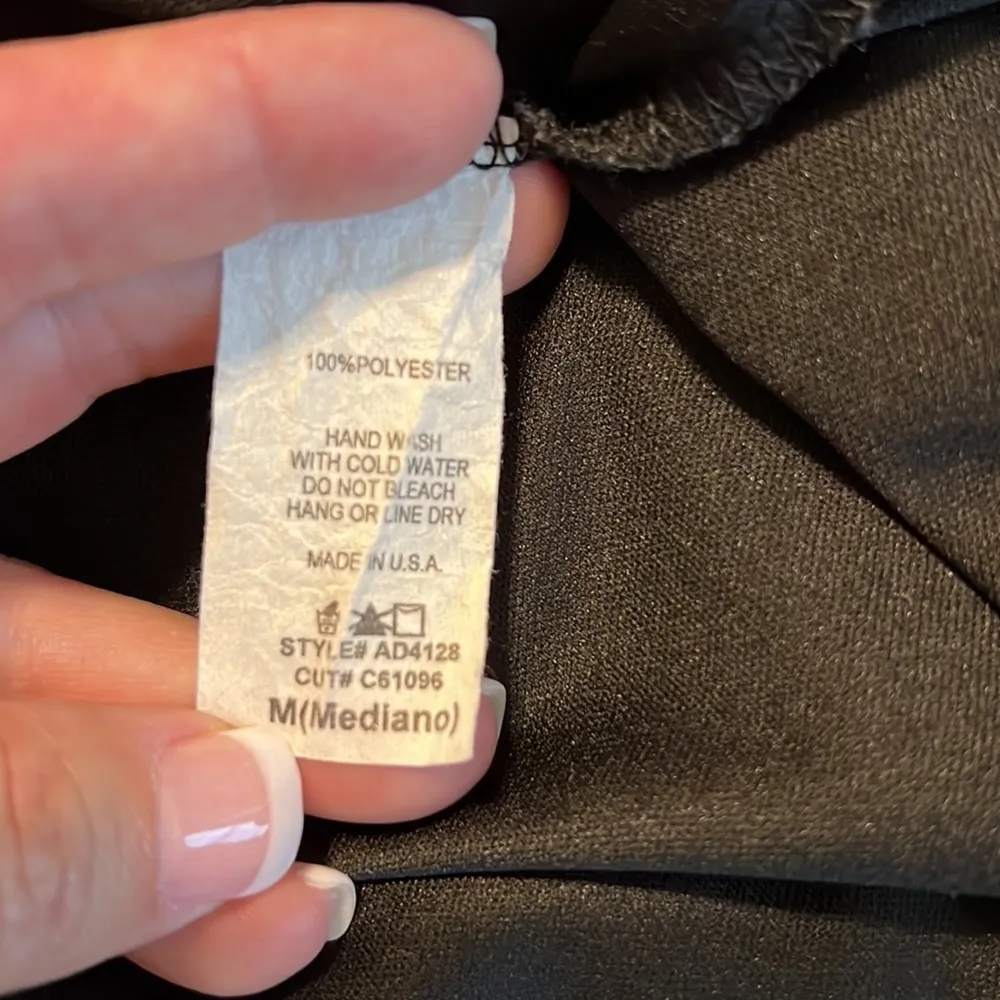 Yahada medium spaghetti strap mini skirt romper ruffle top sleeveless see flaw Black Size undefined - Image 8