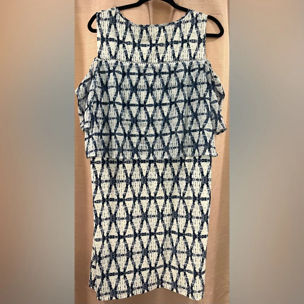 Fever cold shoulder dress Blue Size XL - Image 3