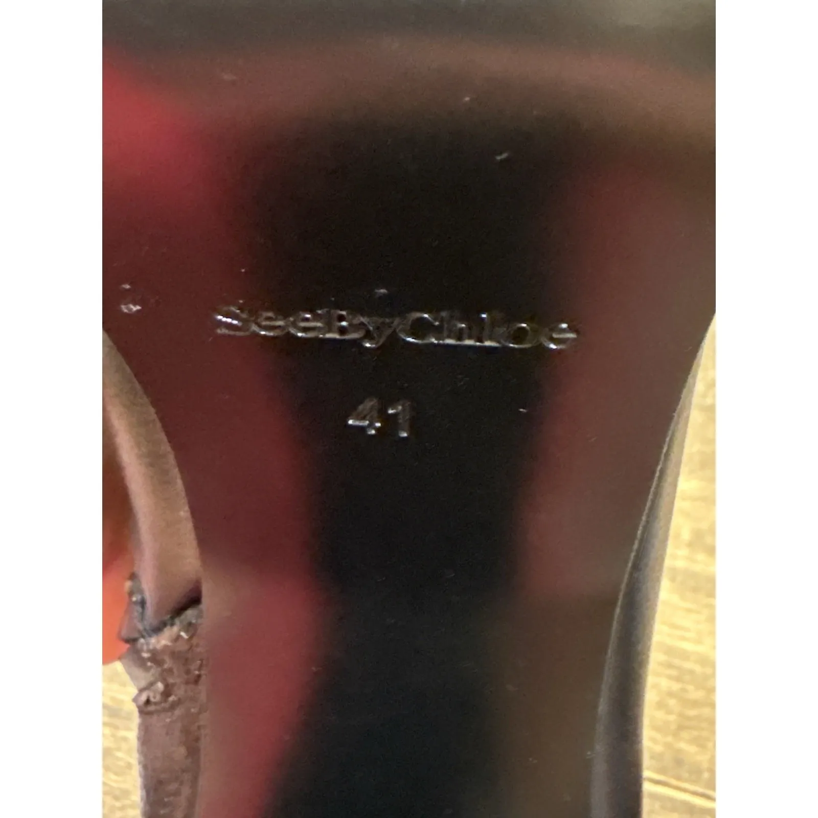 SEE BY CHLOE Irine Patchwork Platform Ankle Bootie Black Size 41 EU US 11 - Image 12