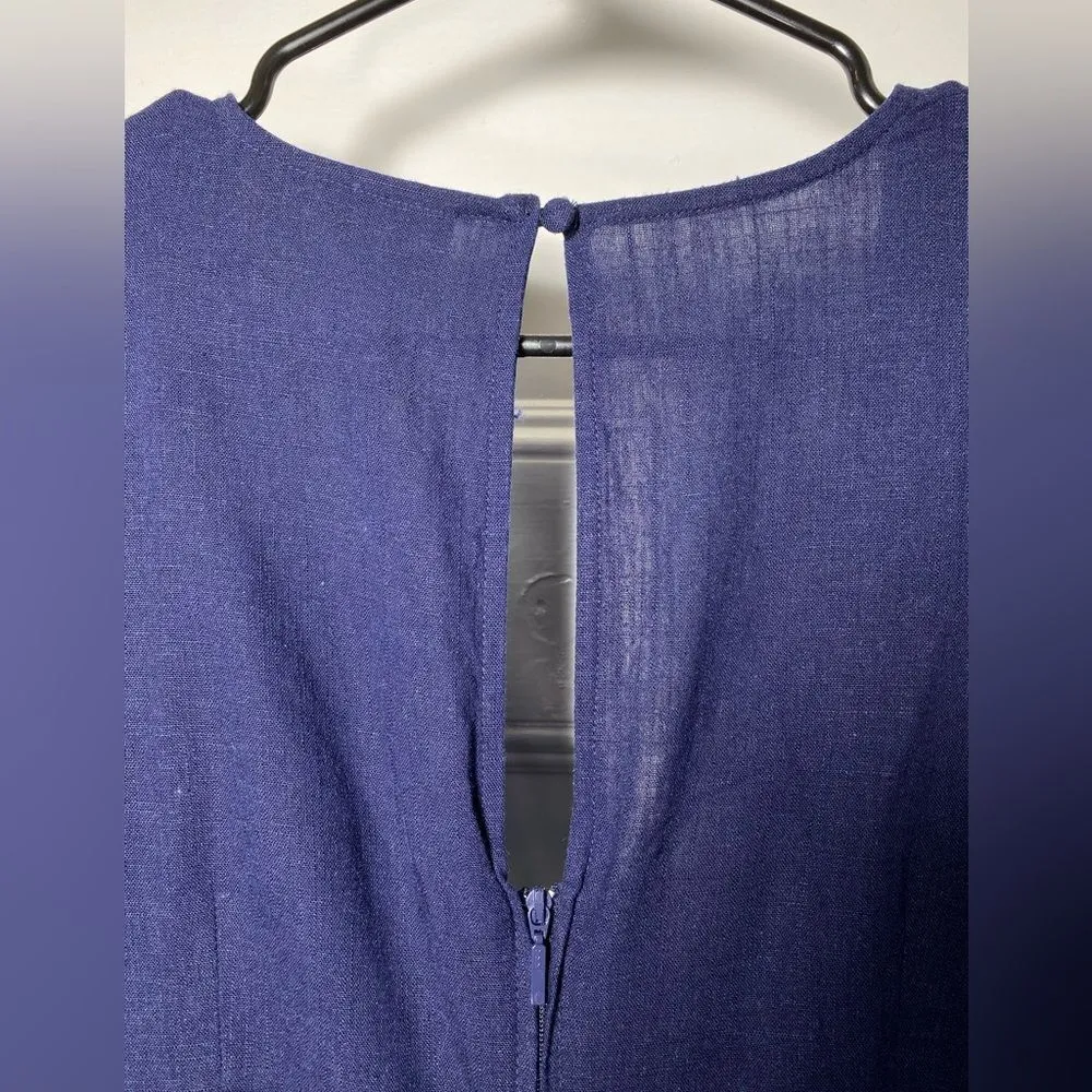 Finders Keepers | Limoncello Tie-Front Flared Sleeve Playsuit Romper Navy Sz 6 - Image 10