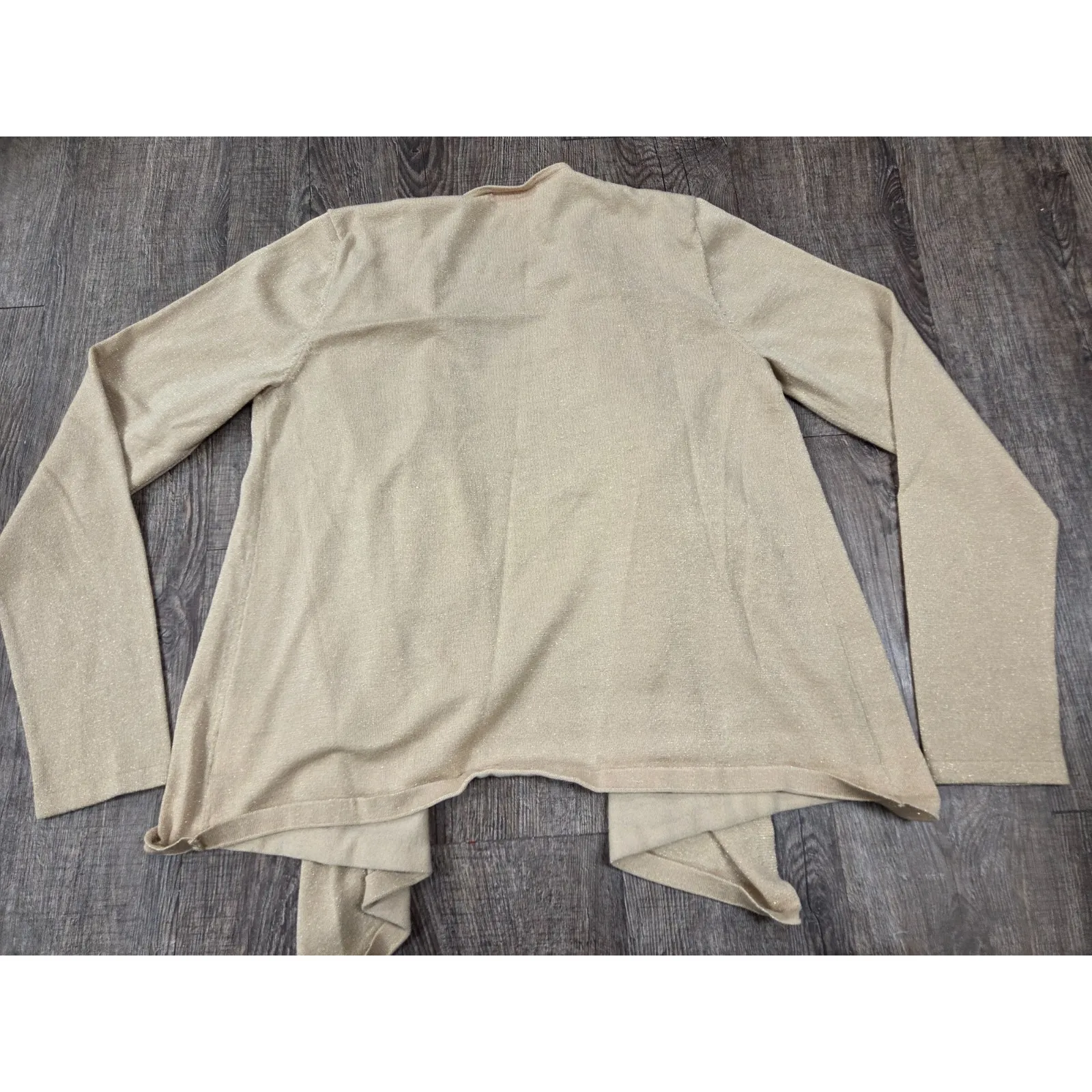Lilly Pulitzer Metallic Sparkly Gold Cardigan Sweater Size Medium - Image 5
