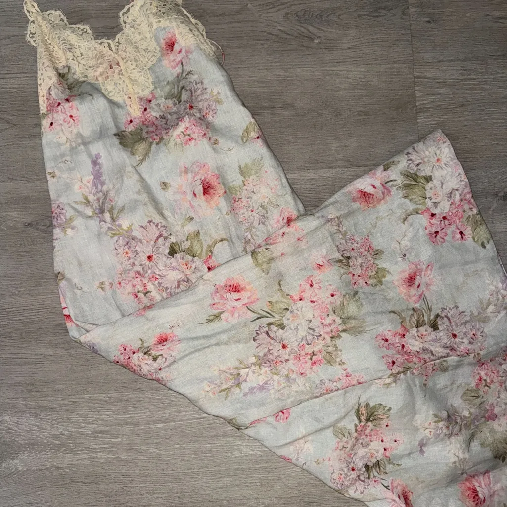 Zimmermann holiday floral linen a lined maxi dress size 2 (6-8) Zimmermann size - Image 3