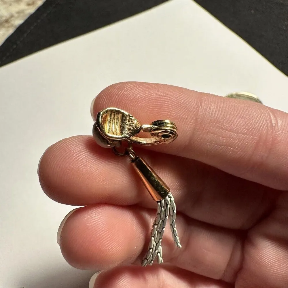 Lot Of 3 Signed Dangle Clip On Earrings Monet, Sarah Coventry, Avon - Image 9