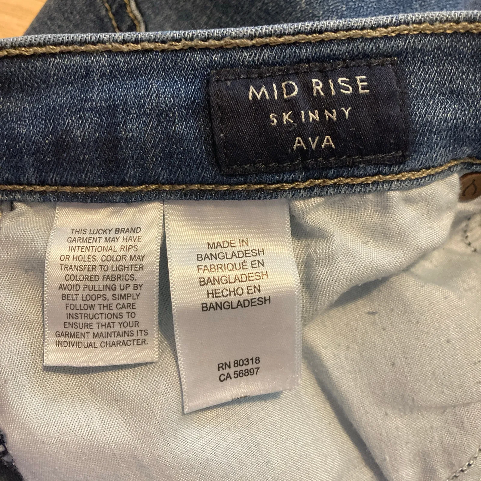 Lucky Brand Ava Blue Denim Mid Rise Skinny Leg Ankle Pants Jeans - Image 11