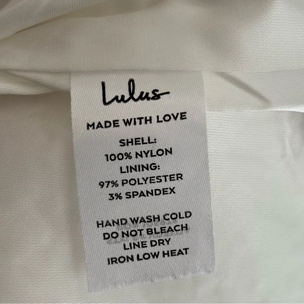 Lulu’s Romantic Fate White Lace Bodycon Mini Dress Sz Large - Image 8