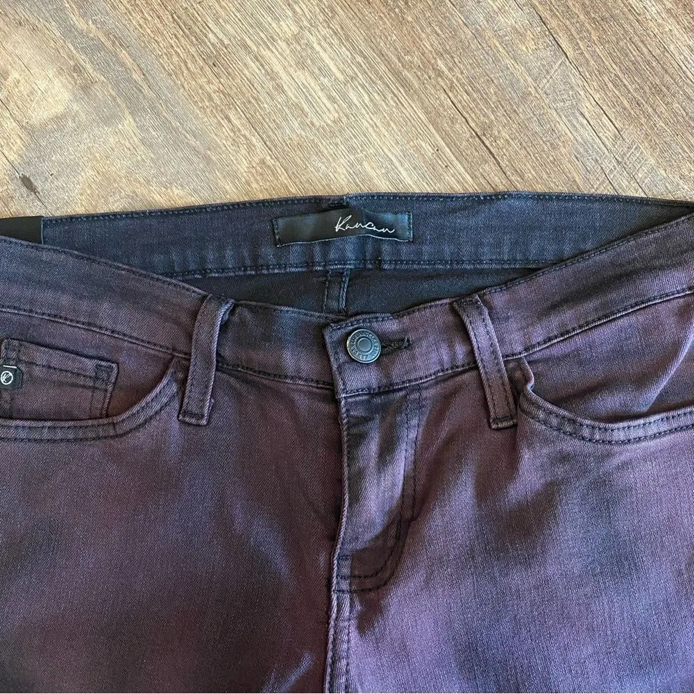 KanCan Skinny Jeans Purple Black Tie Dye 27 Waist Festival - Image 2