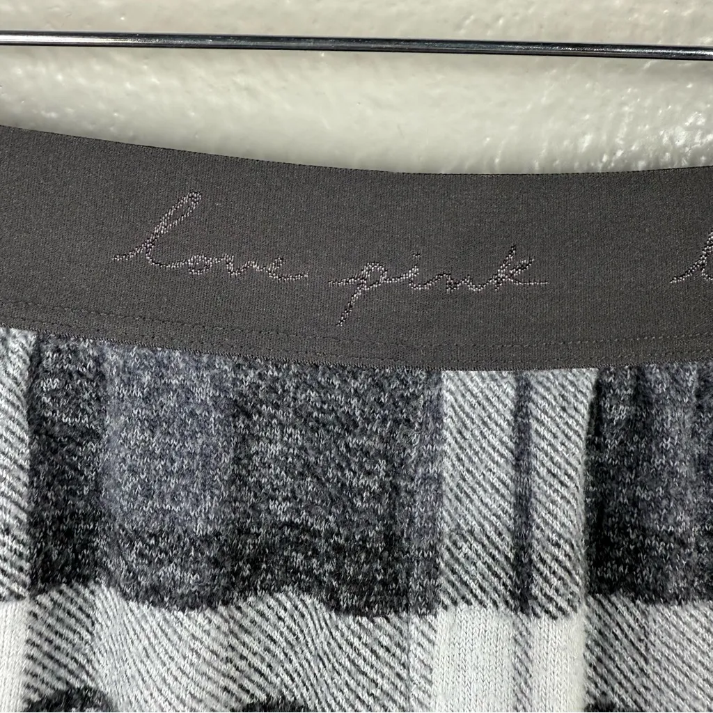 Pink Victoria’s Secret Plaid Gray sleep Pants SZ:L - Image 5