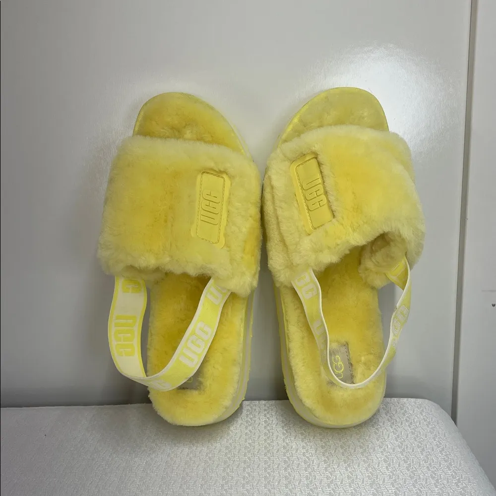 UGG Disco Slides In Margarita Yellow Platform Slippers New Without Box Size 11 - Image 2