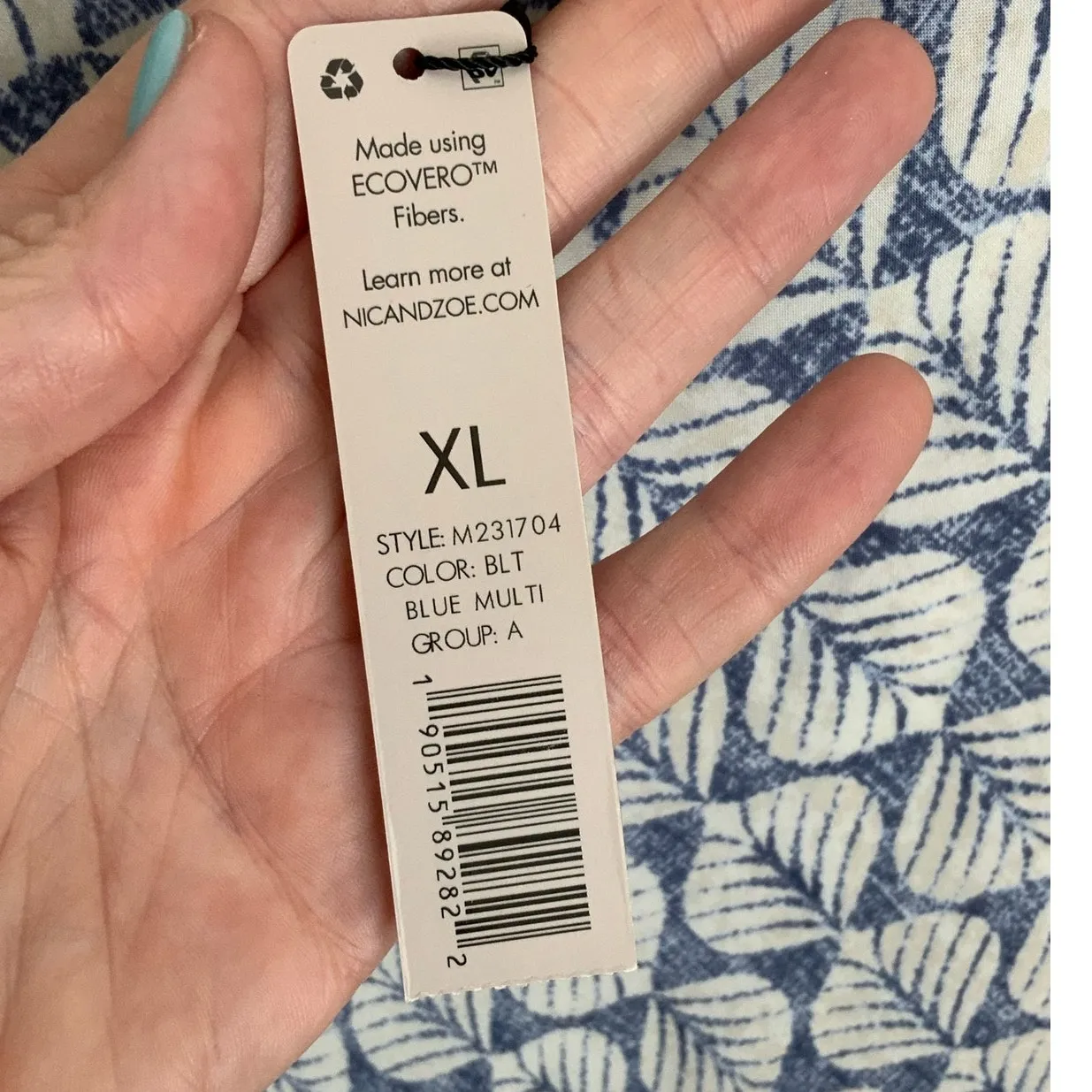 NIC+ZOE‎ Women's Lilipad Blues Skirt - Image 4