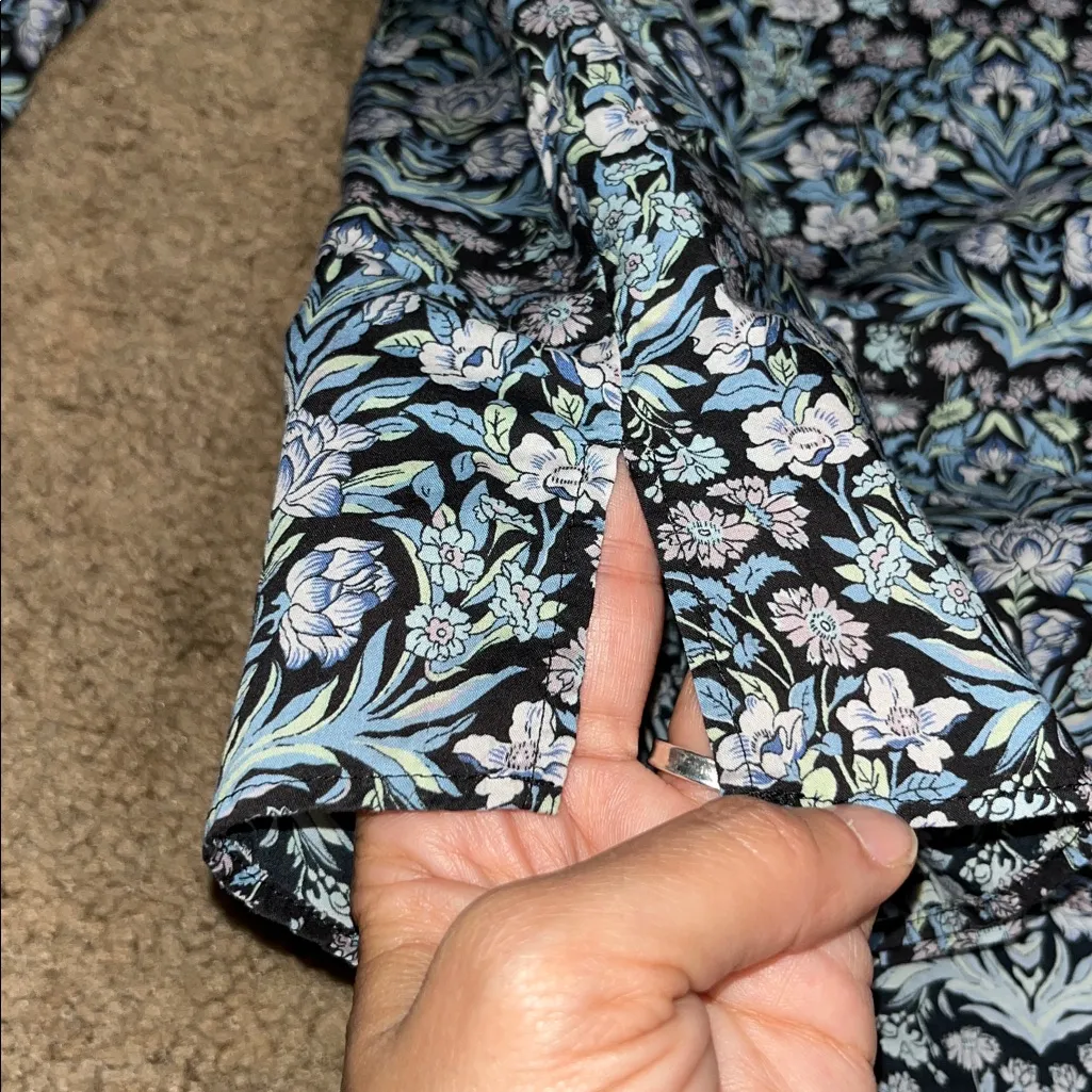 J. Crew‎ Liberty Fabric Sambourne Floral Ruffle Puff Sleeve Blouse Medium - Image 7