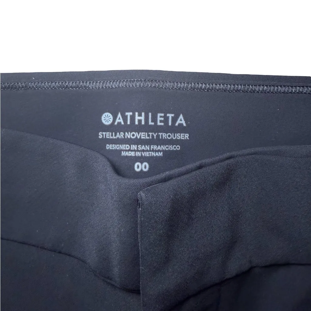 Athleta Stellar Novelty Trouser Stretch Ankle Pants Black Size 00 Travel Casual - Image 6