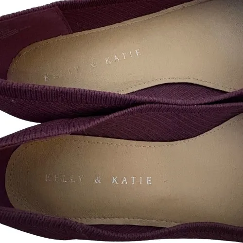 Kelly & Katie Caela Knit Ballet Flats Burgundy Red Sustainable Slip On Size 7 - Image 5
