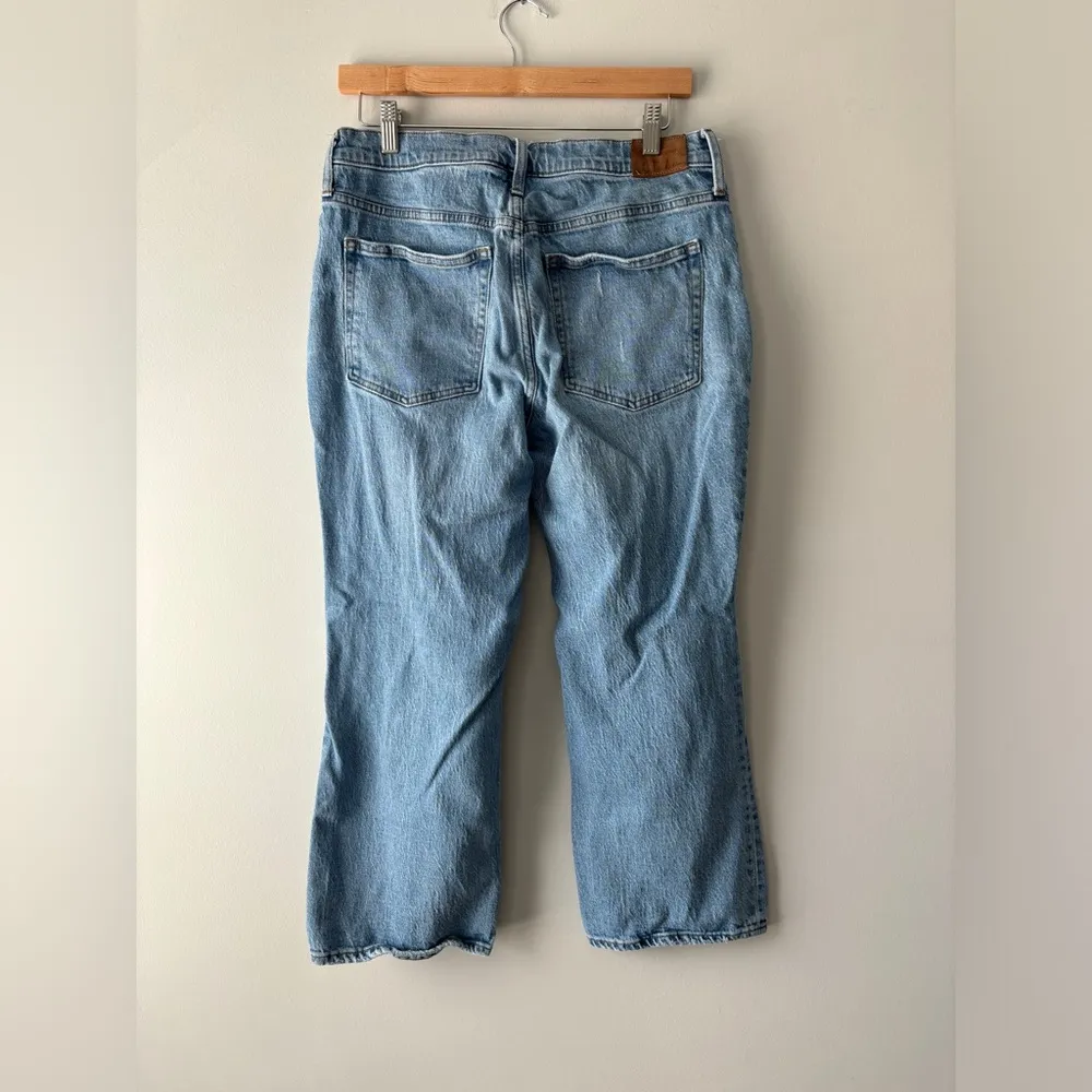 J.Crew Demi-Boot Crop Distressed Jean in Rocky Shore Wash Sz 30 BH771 Light Wash - Image 9