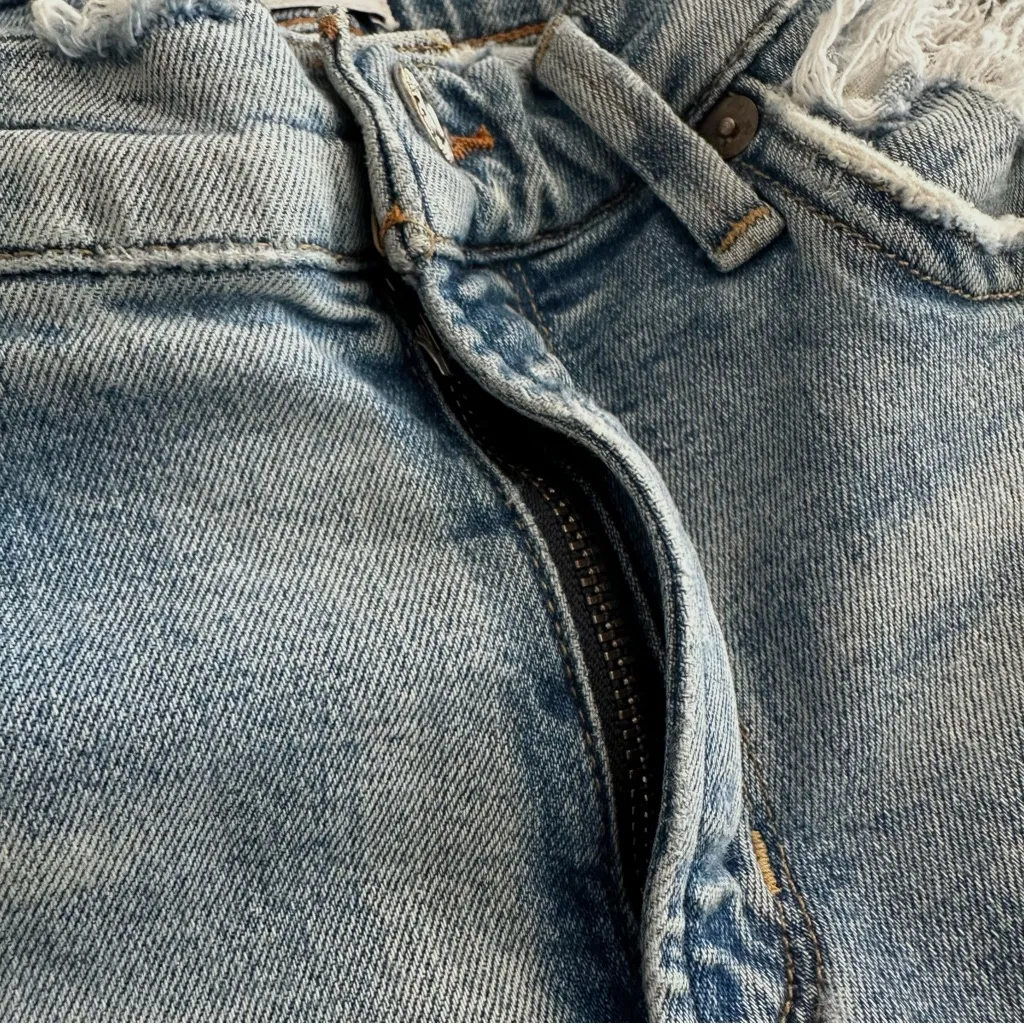 AGOLDE‎ Skinny Sophie Crop Distressed Destroyed Blue Denim Stretch Jeans Size 23 - Image 11
