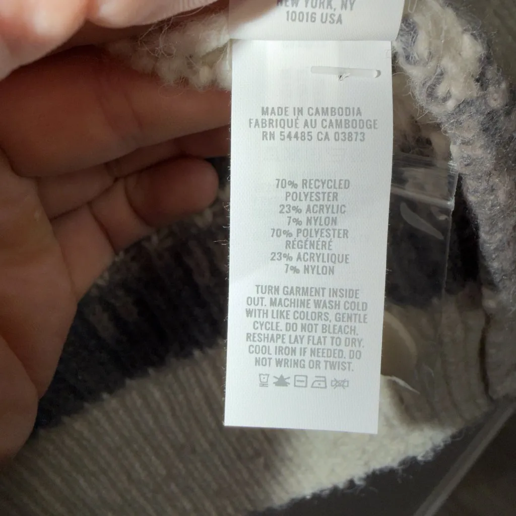 Aerie Chunky Knit Cardigan Size Small Fair Isle Button Front Cozy Sweater - Image 6