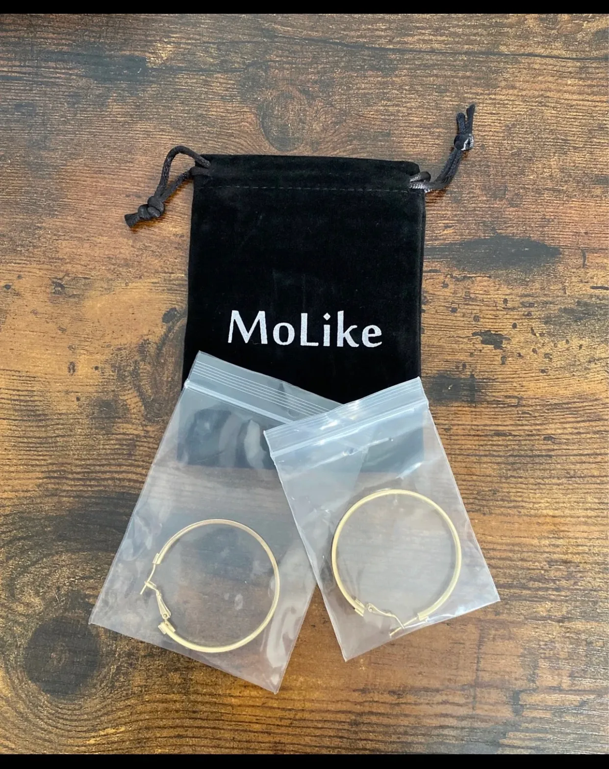 Hoop Earrings Black - Image 3