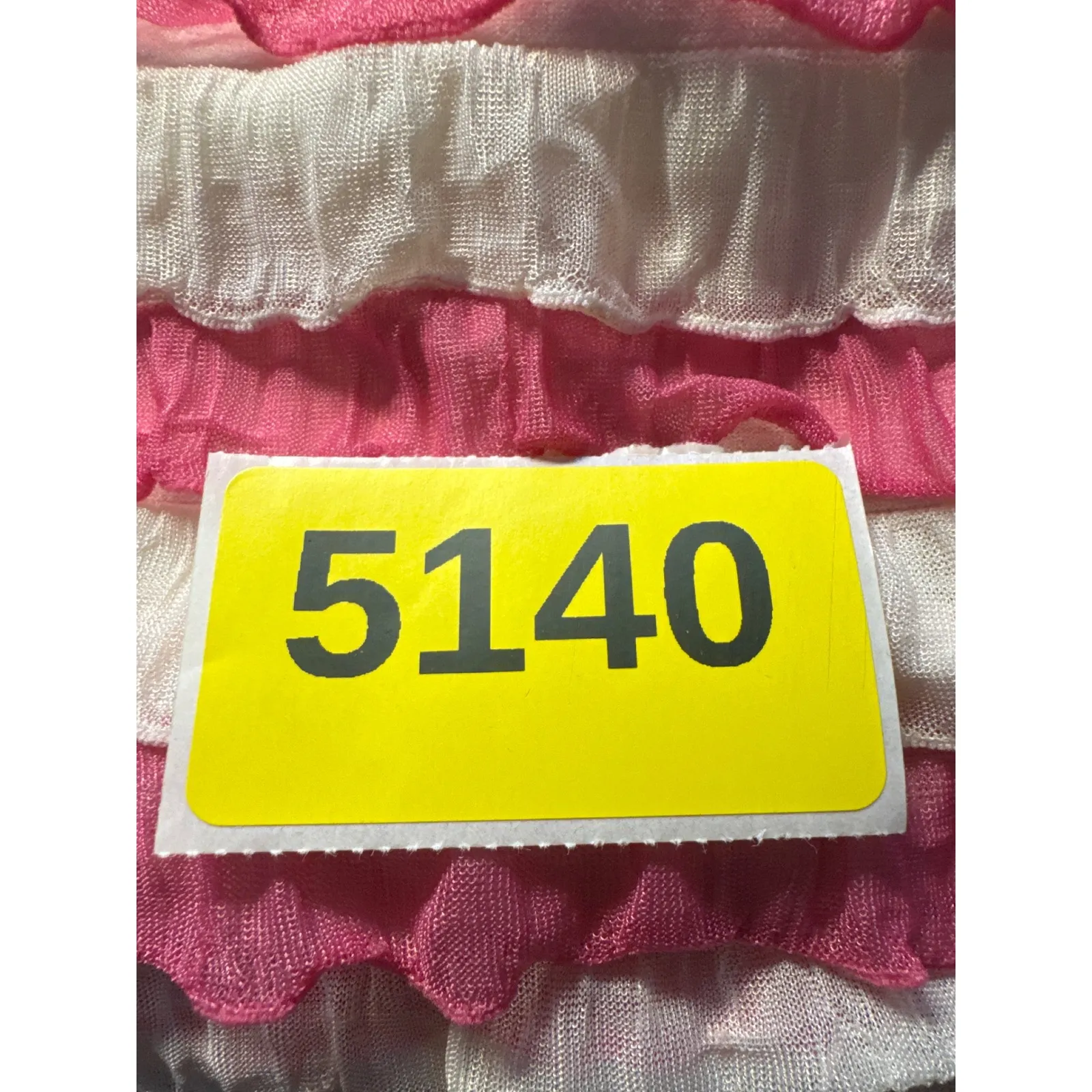 Susan Graver Plus Size 3X Striped Tank Top Pink Cream Textured Ruffle Sleeveless - Image 10