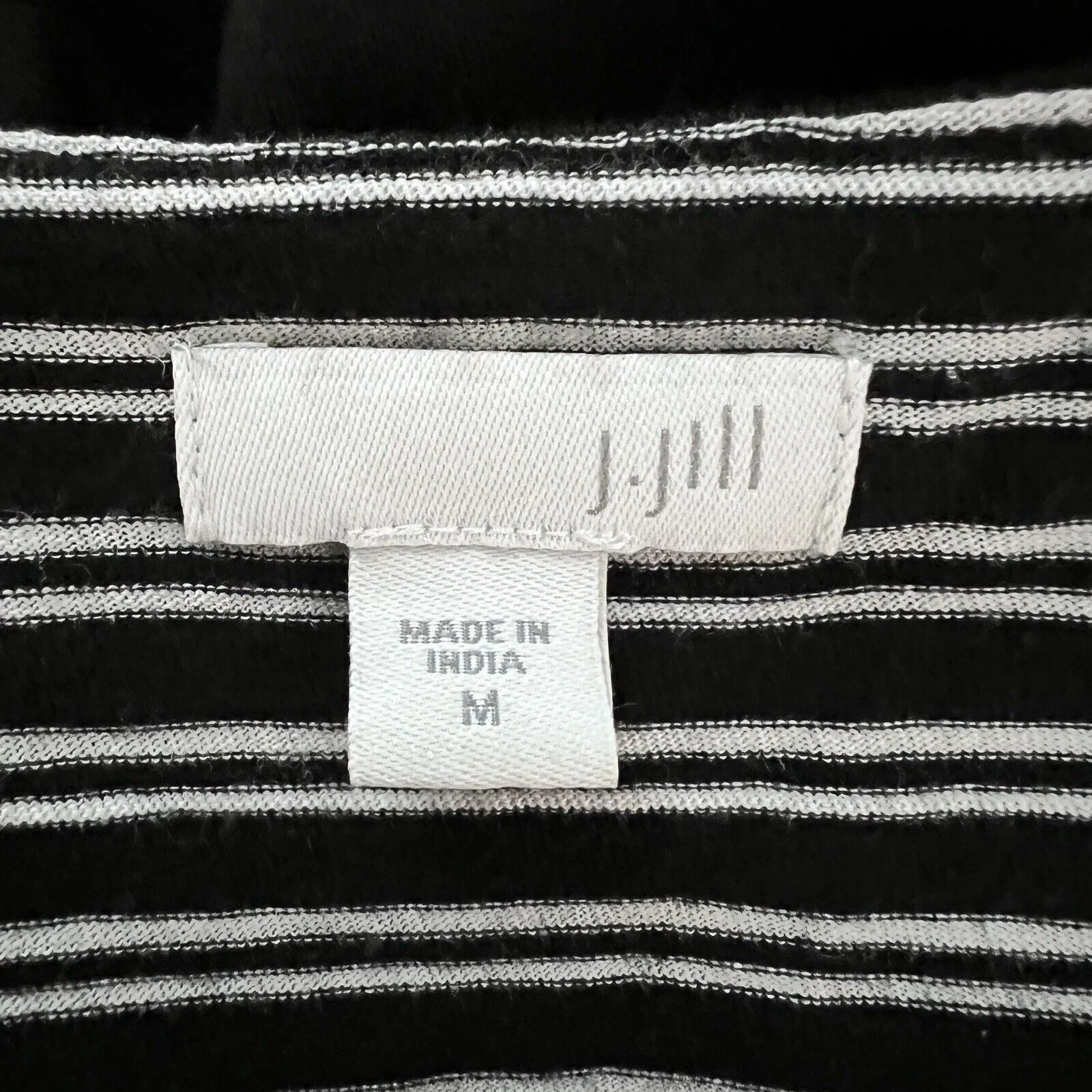 J Jill Shirt Womens Medium‎ Black White Tunic Top Loungewear Basic Minimalist - Image 6