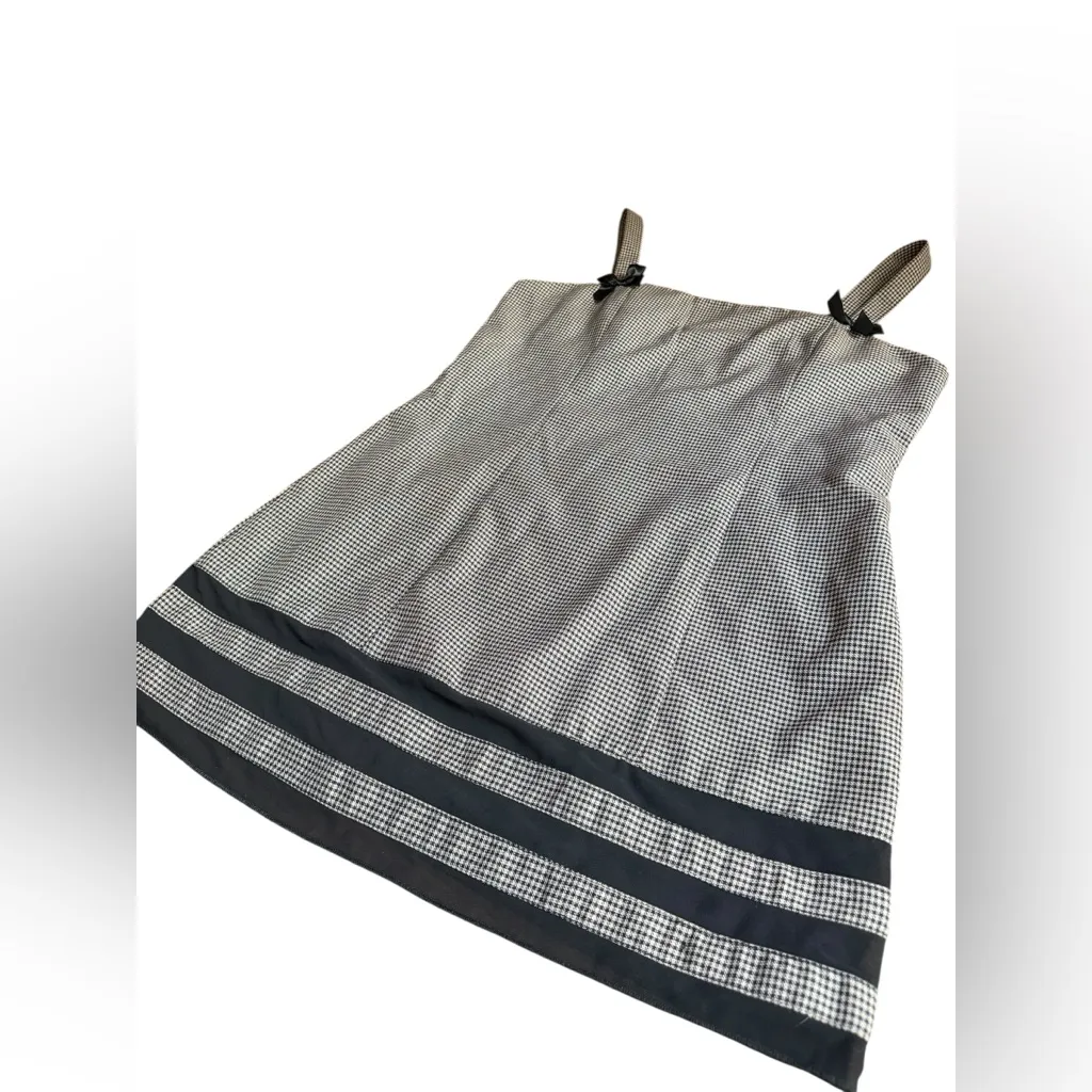 NEW Forever 21 Houndstooth Black Dark Academia Grunge Witchy Goth Mini Dress - Image 2