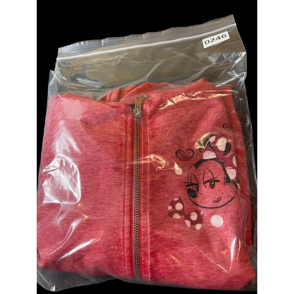 Disney Parks Minnie Mouse Lightweight Red Full Zip Hooded 2x Sweatshirt - Image 12